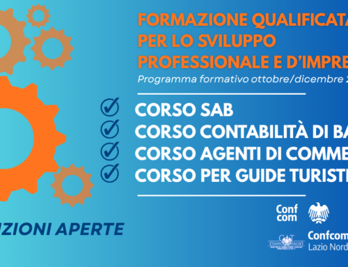 Aperte le iscrizioni ai corsi di formazione in partenza (Ottobre – Dicembre 2026)